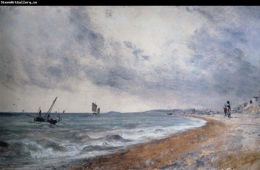 John Constable Hove Beach,withfishing boats